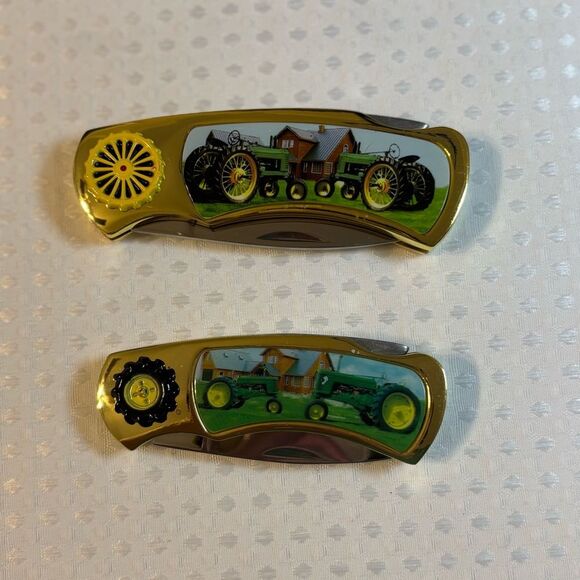 Vintage John Deere Collector Pocketknife Set with Tin Case Used as Display Only - Picture 6 of 9